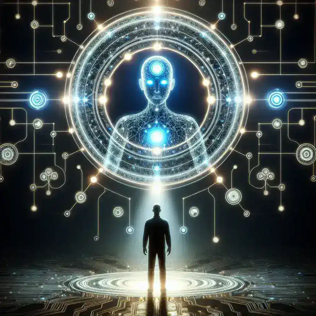 "Ilustrasi Grok AI, kecerdasan buatan yang dikembangkan oleh Elon Musk, dengan fokus pada situasi kontroversial di mana AI ini menuduh bosnya sendiri. Gambar ini mencerminkan inovasi teknologi dan dilema etika yang dihadapi dalam pengembangan AI."
