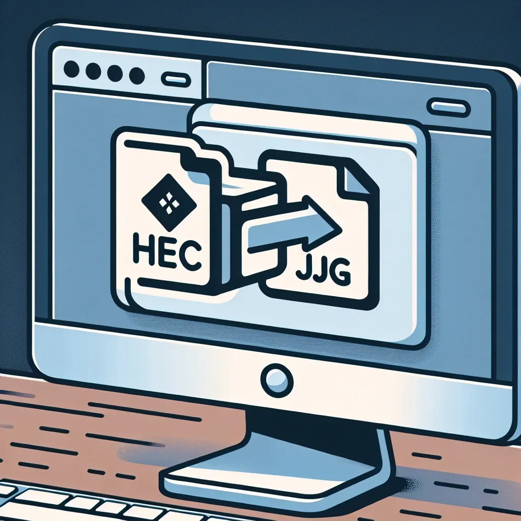 "Illustration of converting HEIC to JPG format step-by-step for easy file management, featured in the article 'Cara Mudah Mengubah HEIC ke JPG: Panduan Lengkap'."